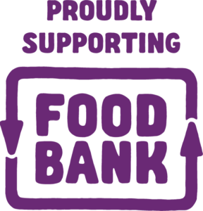 Stacked - Proudly supporting CMYK PNG Proudly Supporting Foodbank